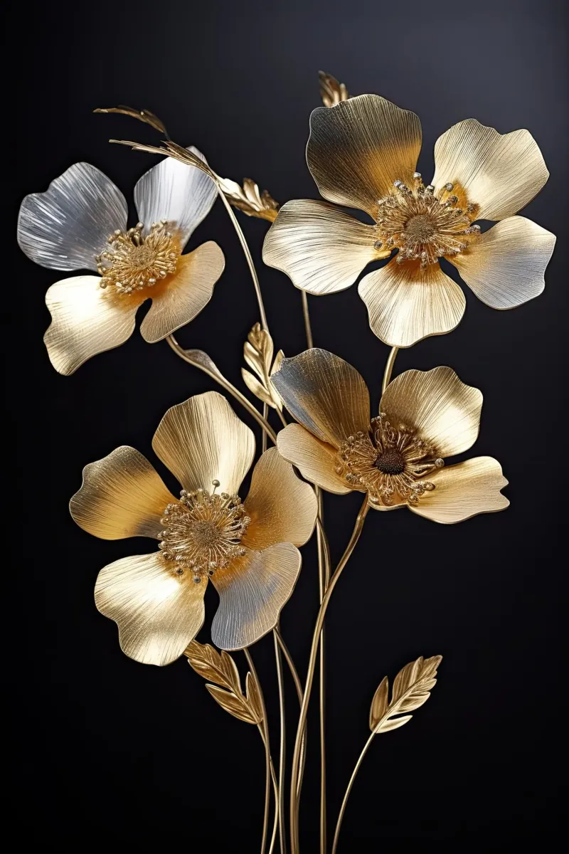 Fiori d'oro pellicola backlit da Imagine