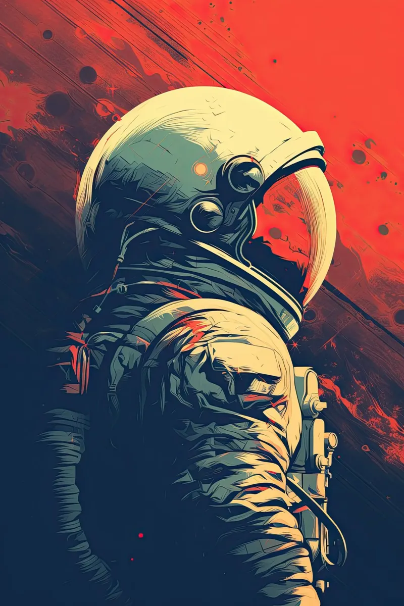 Astronauta pellicola backlit da Imagine