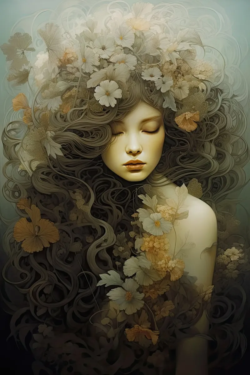 Donna surrealista alluminio dibond da Imagine