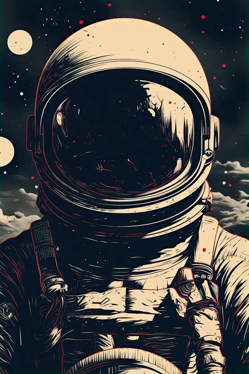 Astronauta pellicola backlit da Imagine