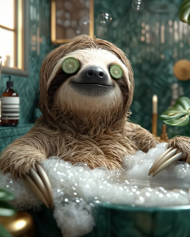 Benessere e relax del bradipo pellicola backlit da SlothStella