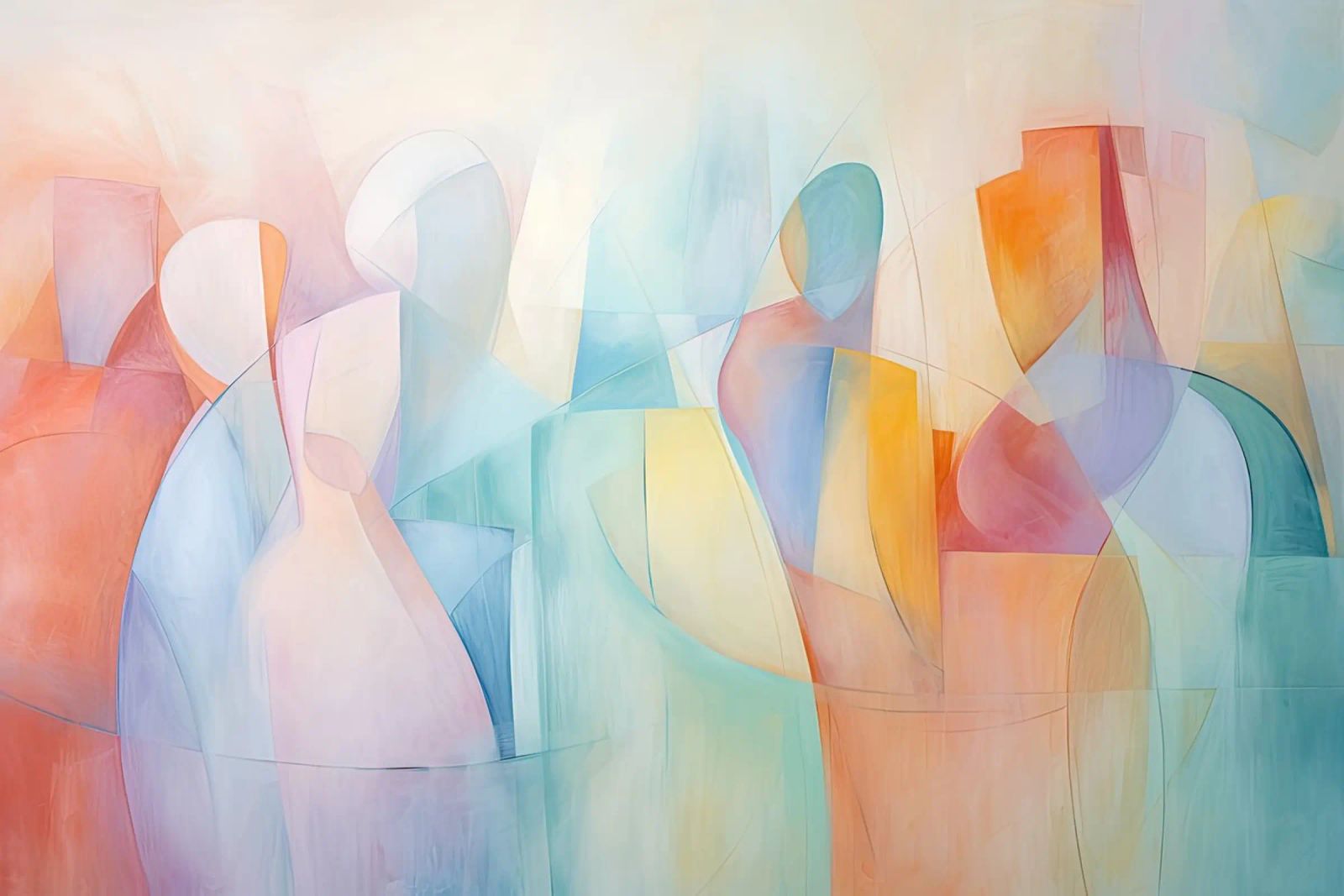 Persone in colori pastello poster da Imagine
