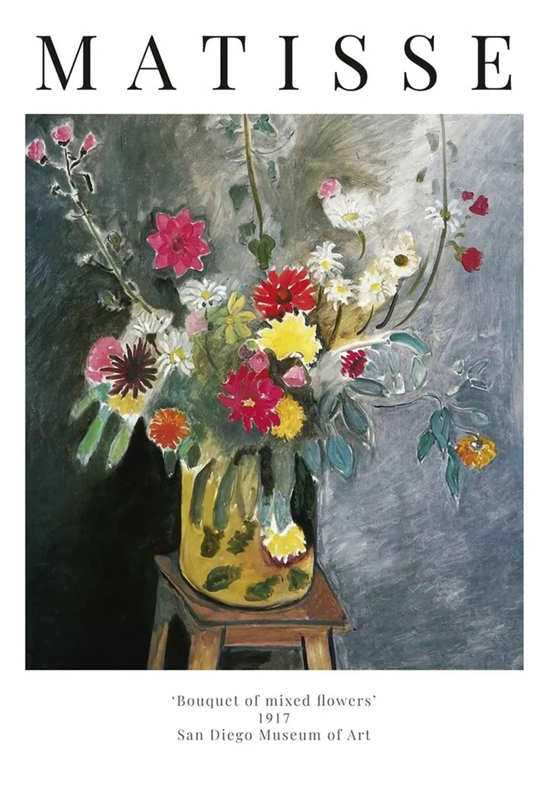 Henri Matisse - Bouquet di fiori misti - Mostra pellicola backlit da Perdana shop