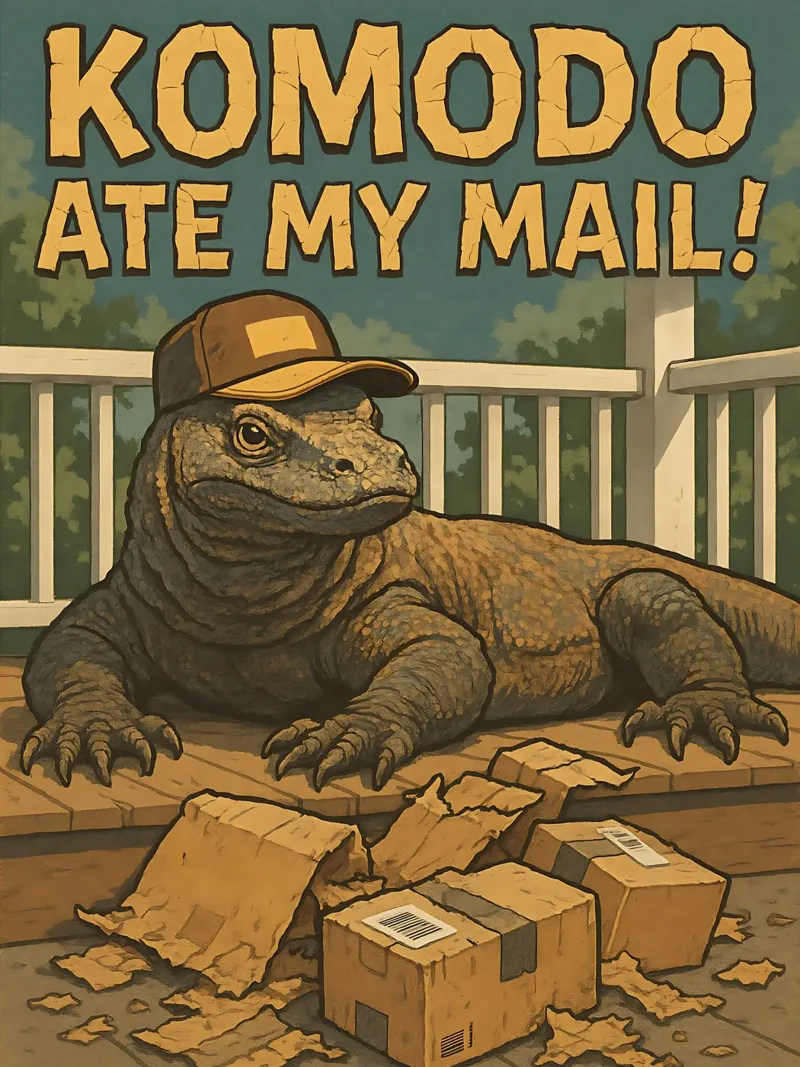Funny Komodo Meme carta hahnemühle da Funny Humor Art