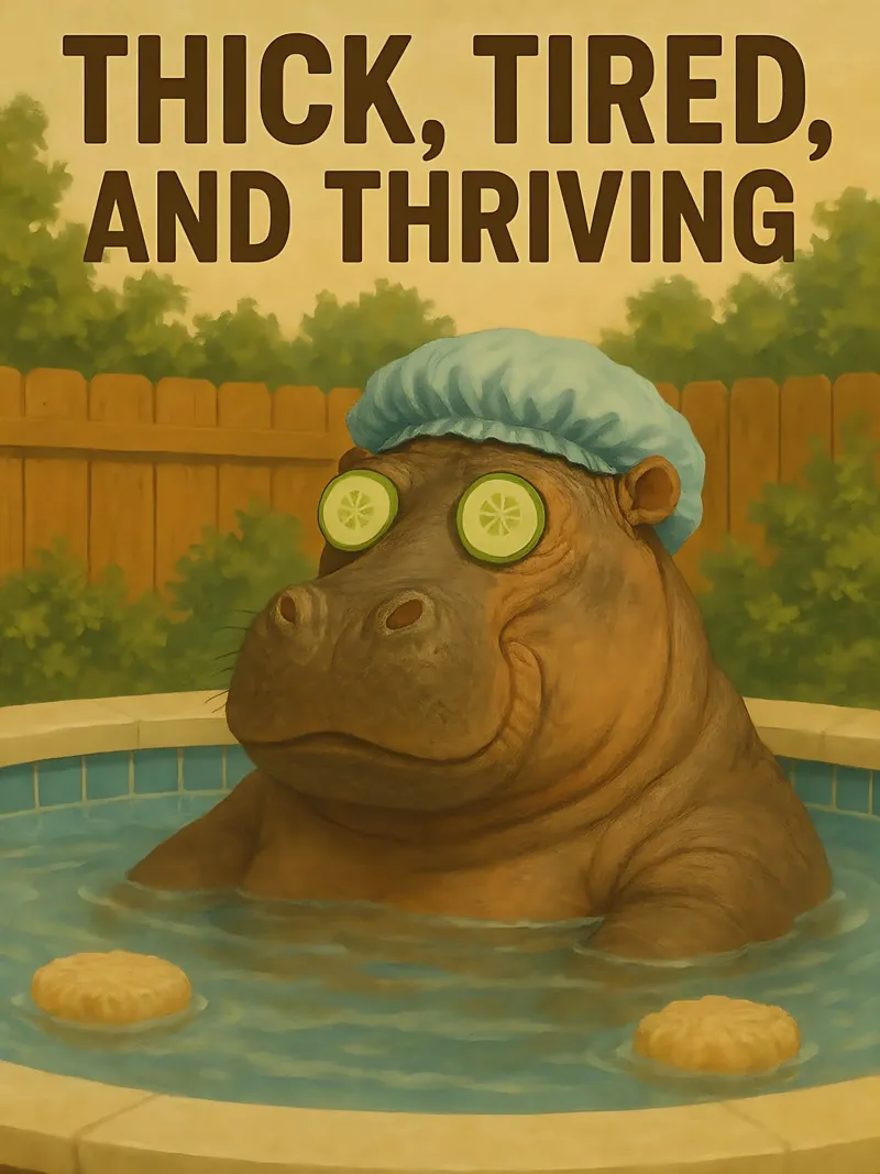 Meme divertente sull'ippopotamo poster con telaio in alluminio da Funny Humor Art