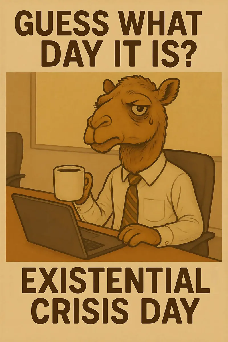 Funny Camel Meme pellicola backlit da Funny Humor Art