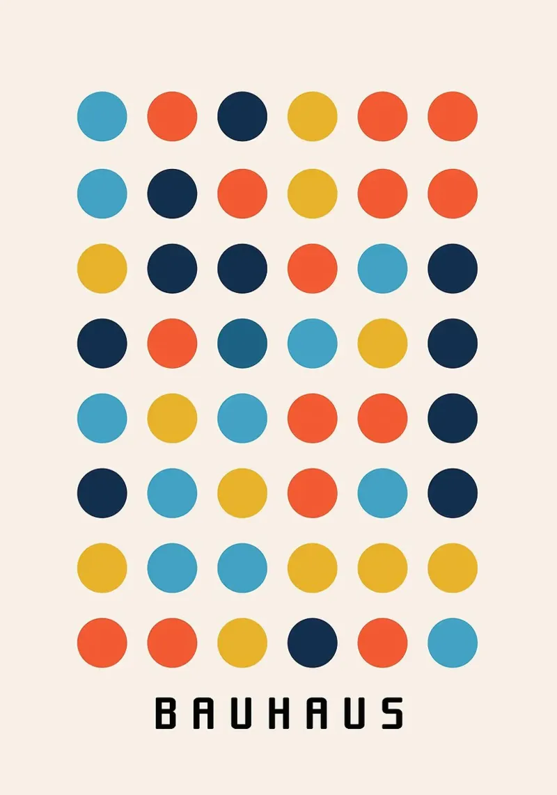 circles dots grid pattern canvas by Janine P McGuire