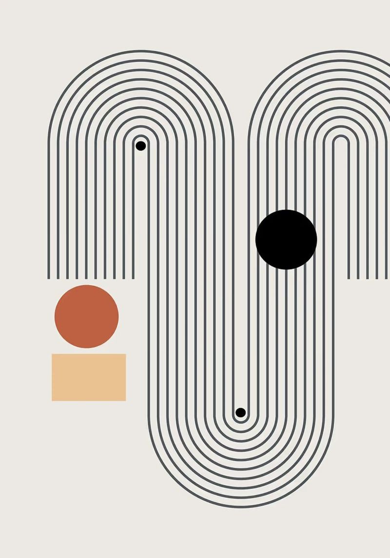 geometric shapes line patterns circles arcs hahnemühle by Purrfect Whiskers Art