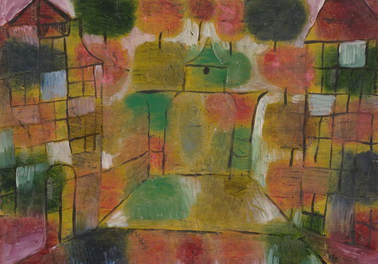 Paul Klee – Tree and Architecture: Rhythms 1920 canvas by Wirla