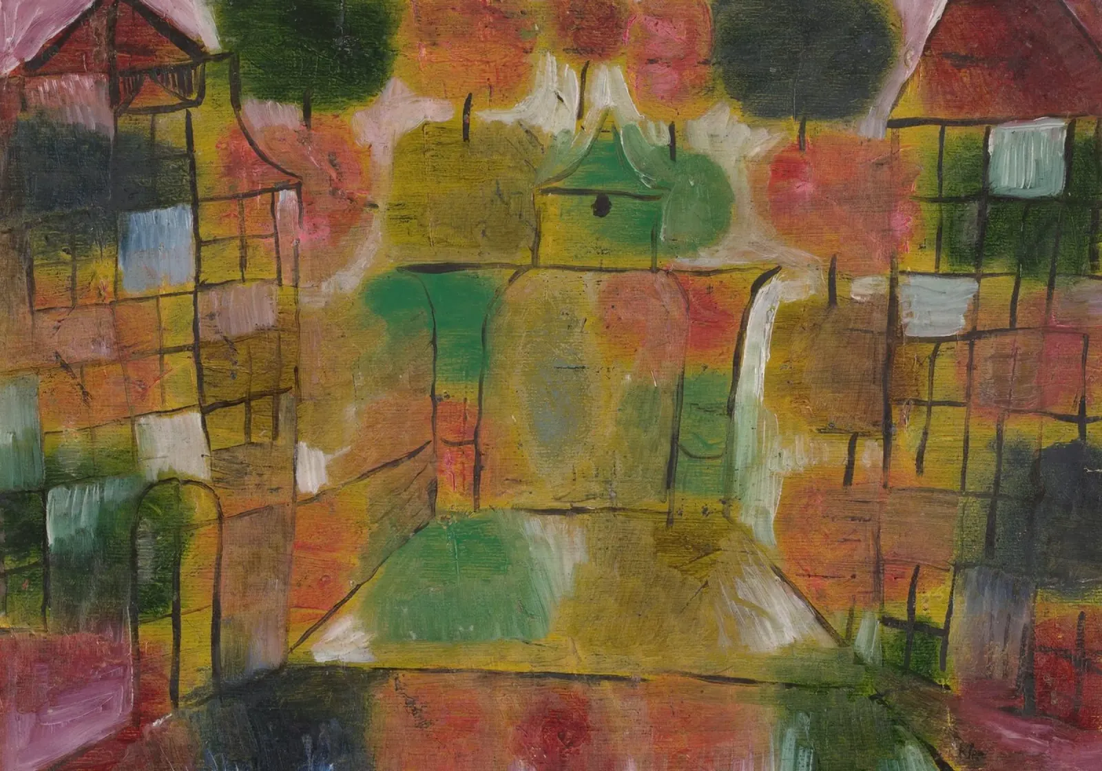 Paul Klee - Baum und Architektur: Rhythmen 1920 Alu-Dibond von Wirla