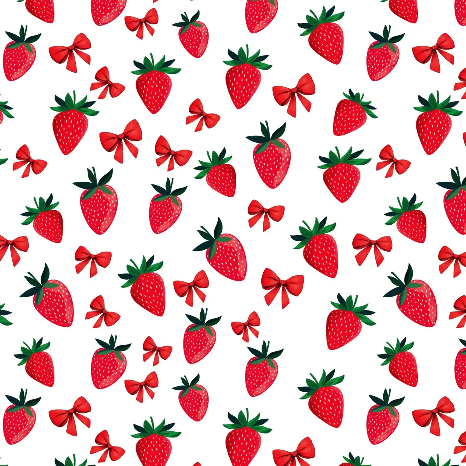Vintage Whimsical Trendy Coquette Ribbons And Strawberries hahnemühle by Stilrausch