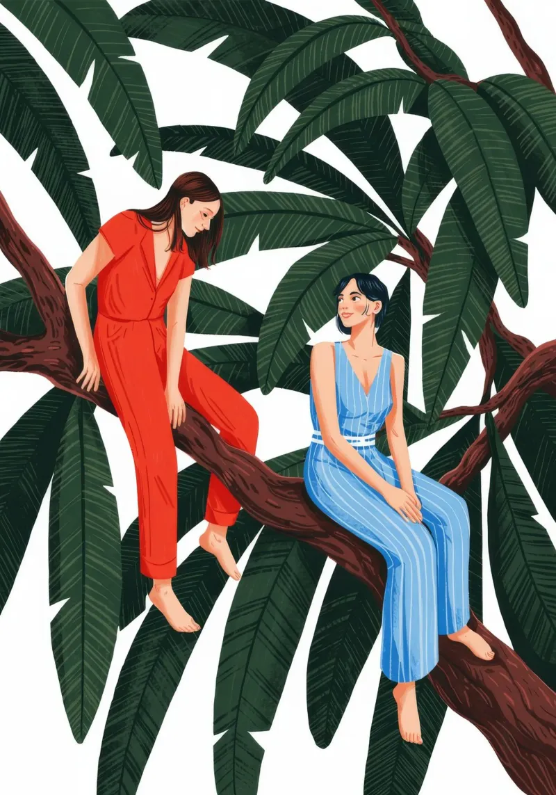 Compagnonnage de l'arbre tranquille alu dibond de Murni Strokes