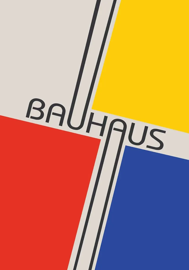 bauhaus rosso blu giallo pellicola backlit da MinimalistPosterCharles