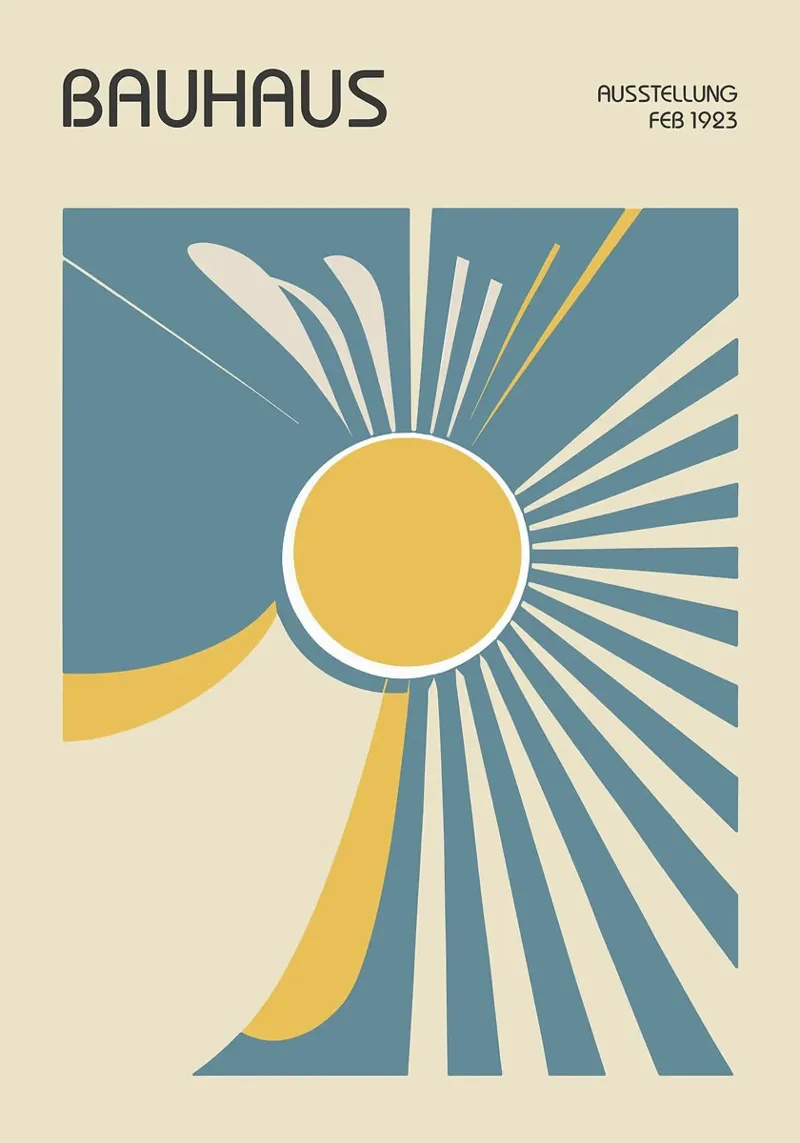 raggi solari bauhaus forme geometriche pellicola backlit da Dale Edward YoungJr