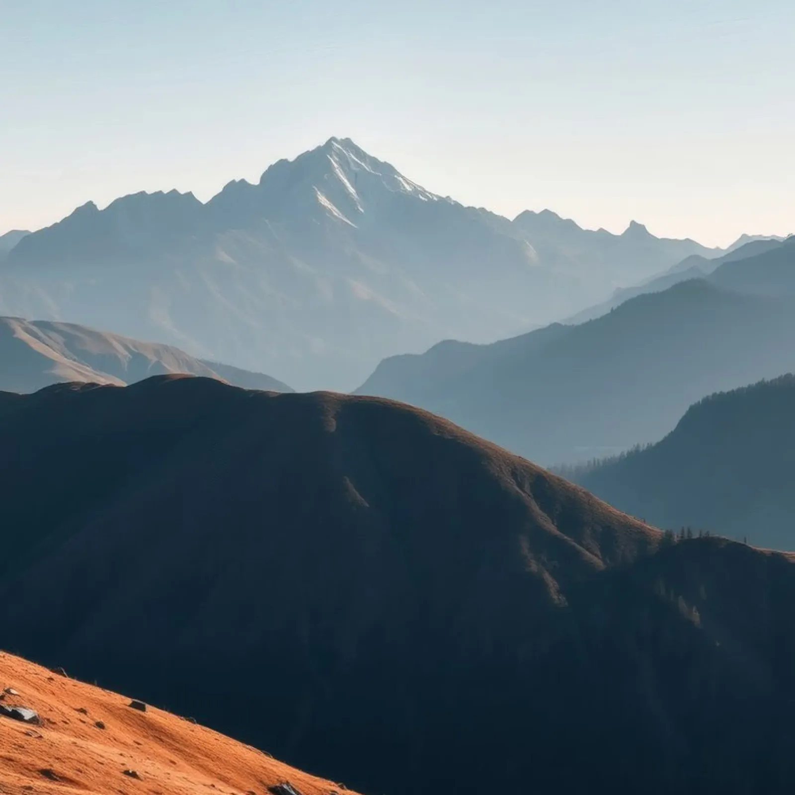 Paesaggio montano mozzafiato con i vivaci colori autunnali poster con telaio in legno da DesignDoodle