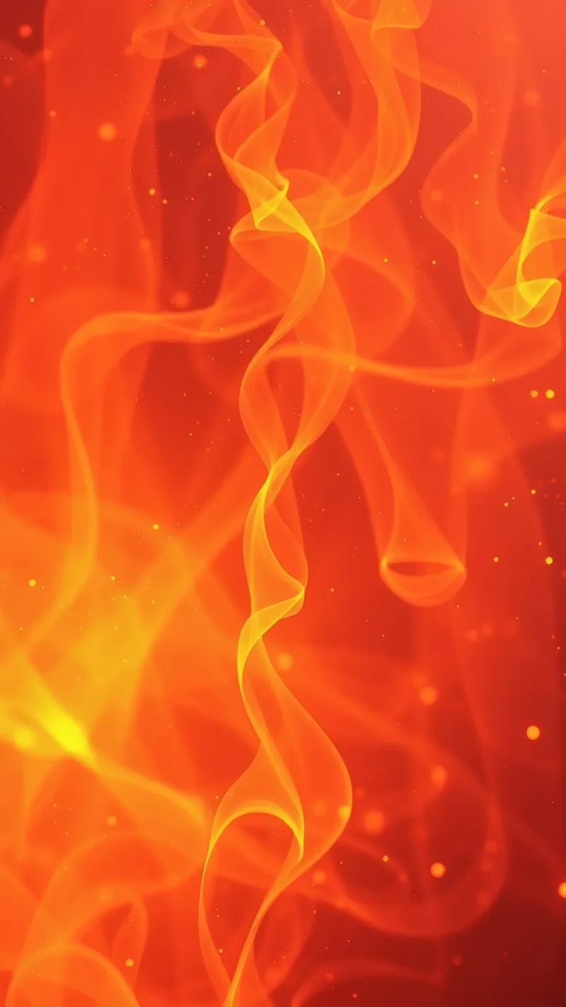 abstract art with flowing orange and yellow fiery lines canvas by DesignDoodle