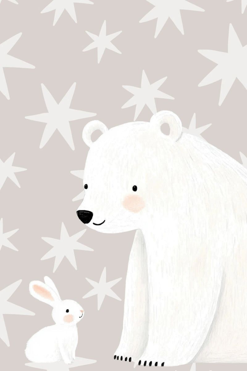 Eisbär Kinderzimmer Druck, Kinderzimmer Dekoration, Niedlicher Eisbär Poster von Little Lola