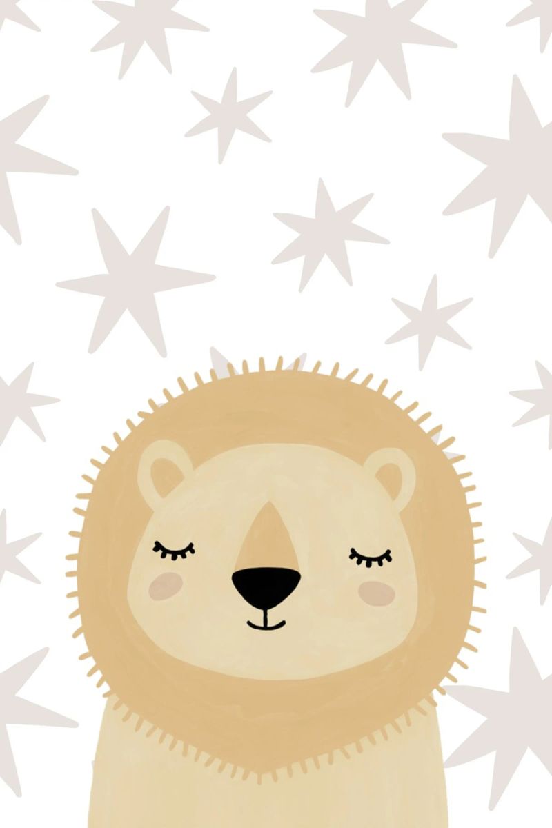 Löwe Druck für Kinderzimmer, niedliche Kinder Wandkunst, Safari Druck Poster von Little Lola