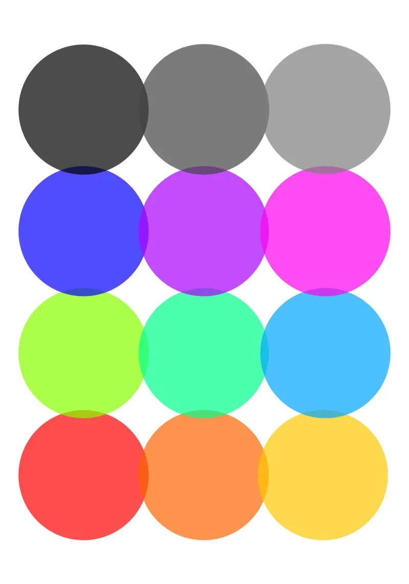 Colorful Abstract Overlapping Circles Minimalist Art canvas by NorwesClub