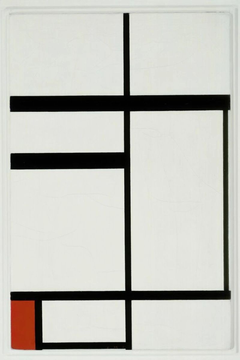 Mondrian - Composition with Red, Black and White pellicola backlit da ARTOTHEK