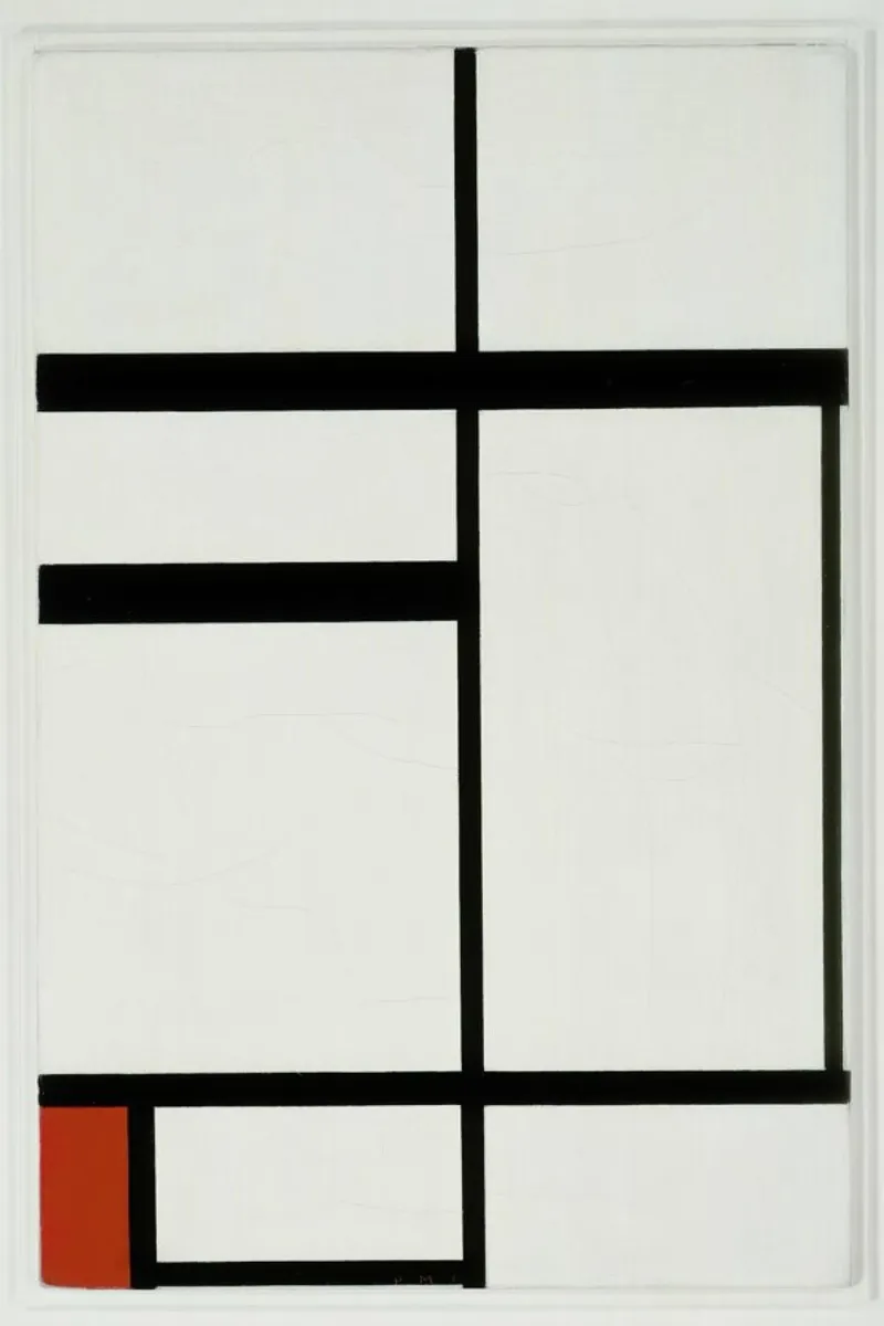 Mondrian - Composition with Red, Black and White pellicola backlit da ARTOTHEK