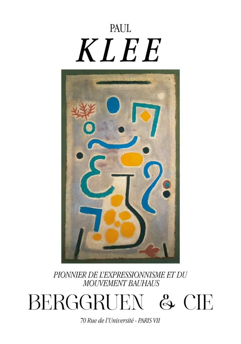 Paul Klee De vaas Expressionisme Bauhaus Berggruen Print hahnemühle van NorwesClub