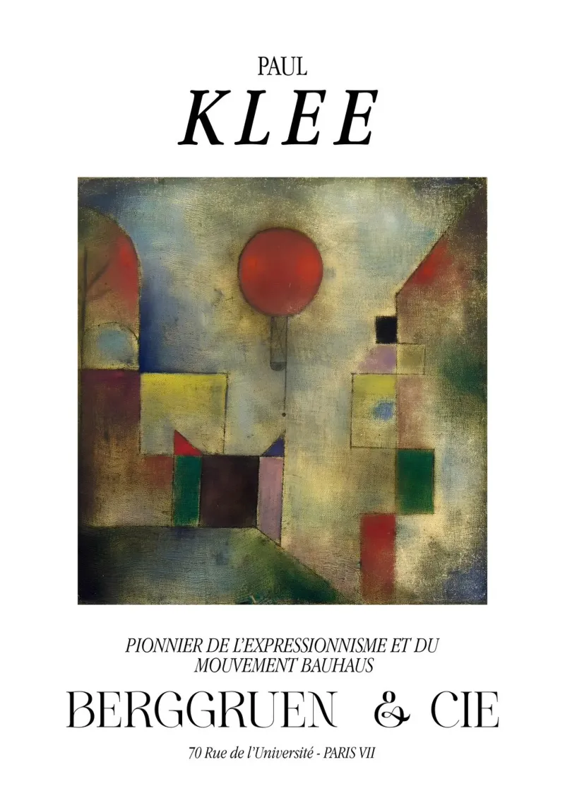 Paul Klee Palloncino rosso Espressionismo Bauhaus Berggruen carta hahnemühle da NorwesClub