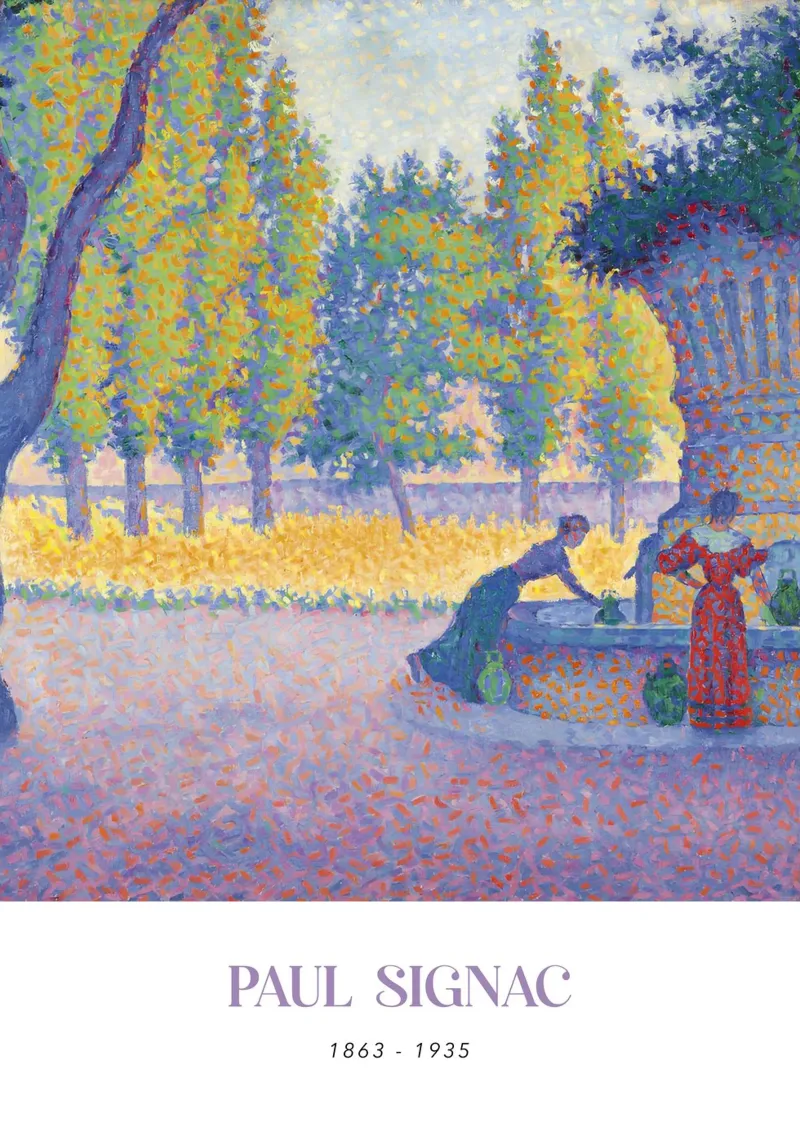 Paul Signac Fontaine des Lices Puntinismo Saint-Tropez pellicola backlit da NorwesClub