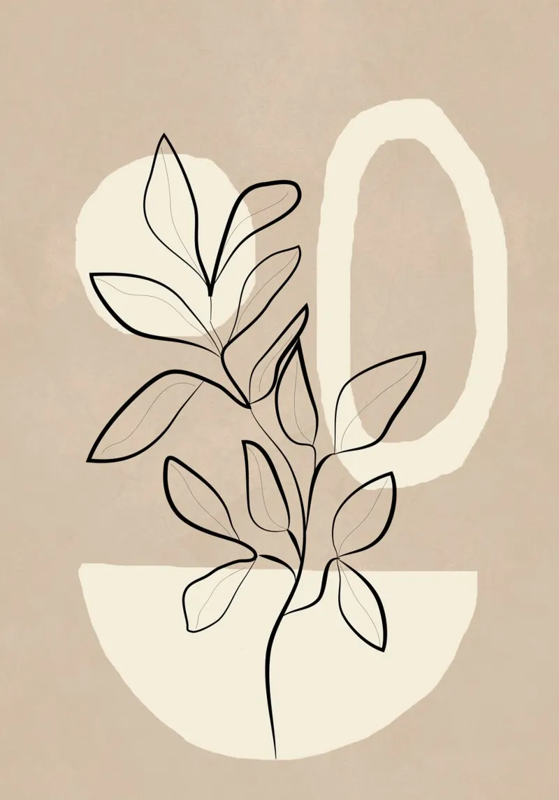 Abstract Minimal Plant 7 pellicola backlit da cityart