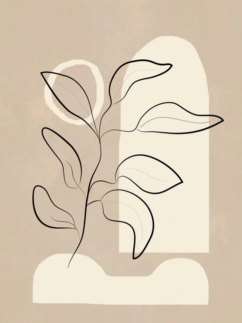 Abstract Minimal Plant 8 pellicola backlit da cityart