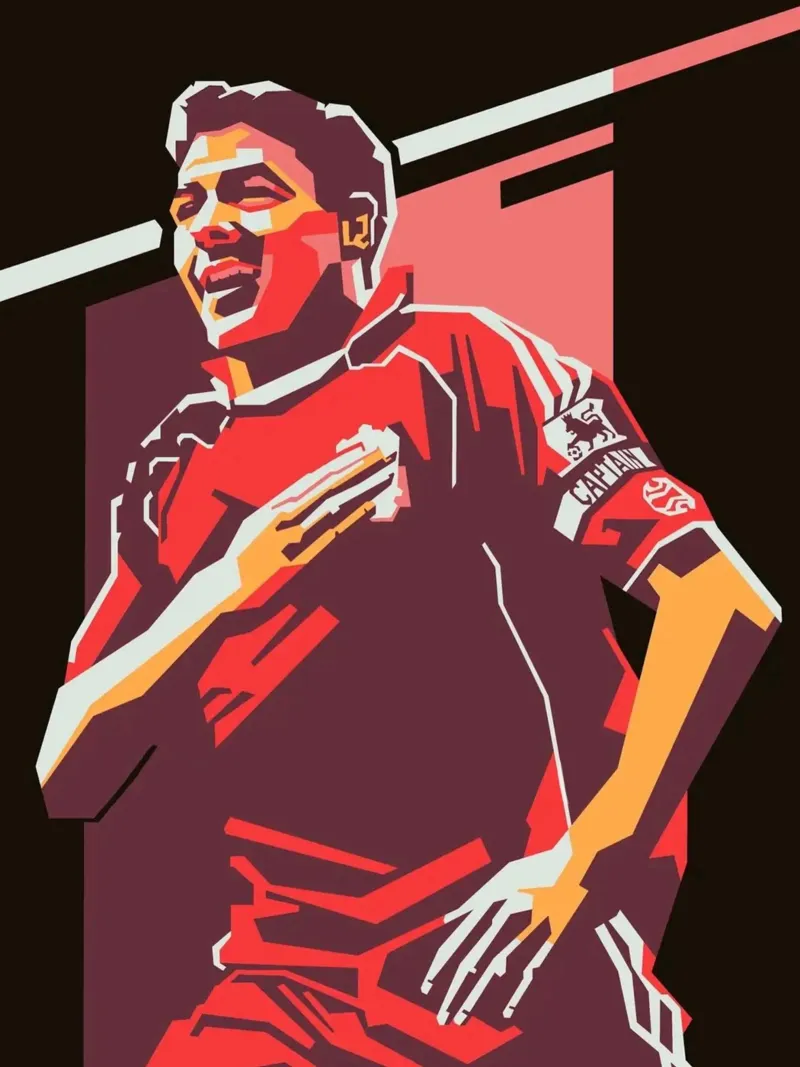 L'icona del calcio Steven Gerrard pellicola backlit da Hantamrata