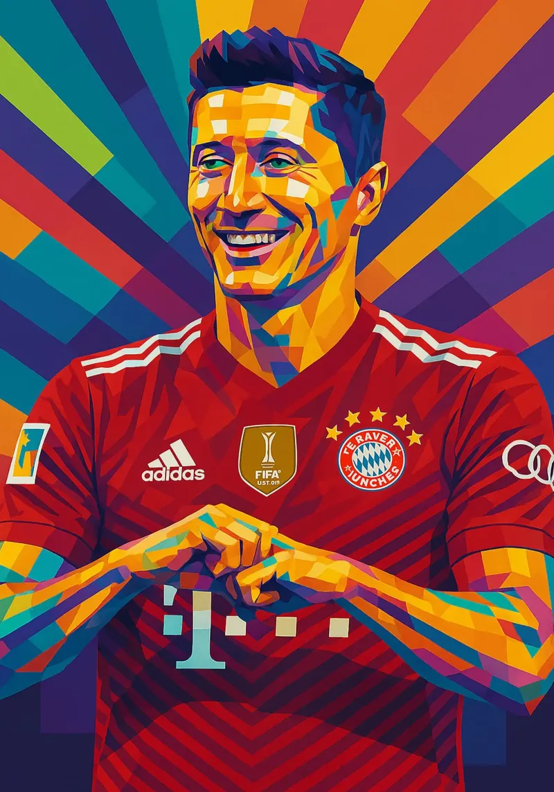 Robert Lewandowski pellicola backlit da HopeStudio