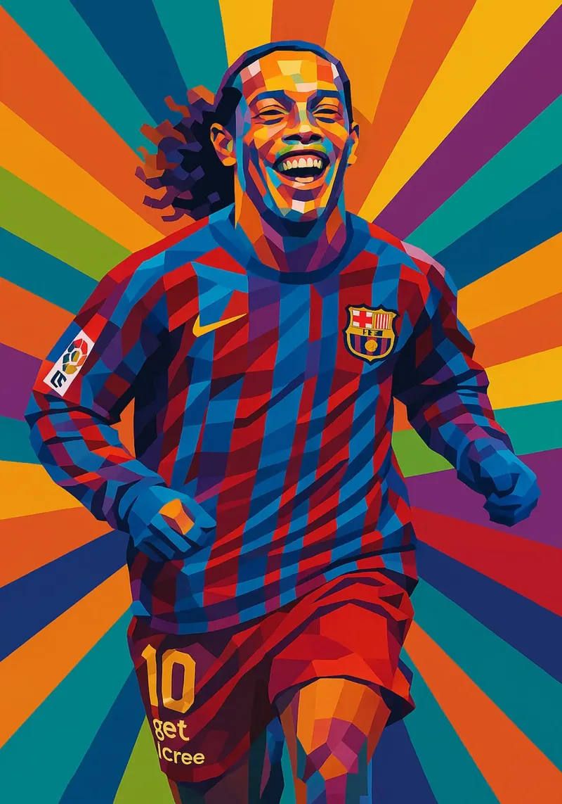Ronaldinho Barcelona alluminio dibond da HopeStudio