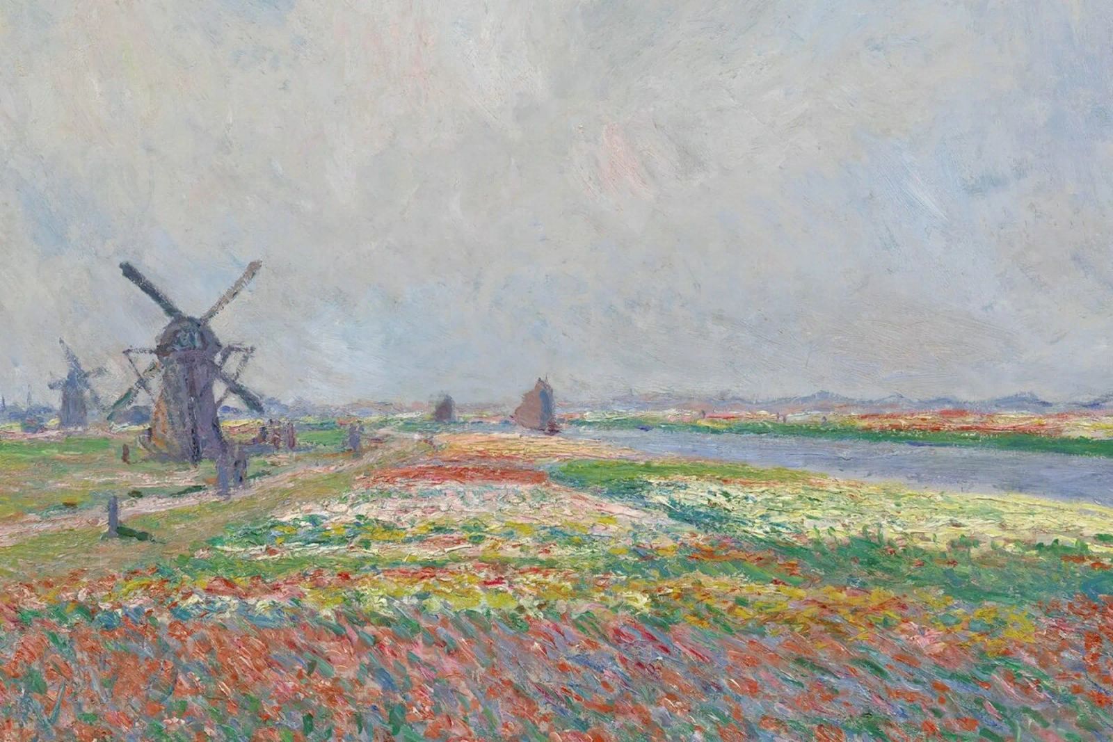 Monet - Tulip Fields near The Hague pellicola backlit da ARTOTHEK