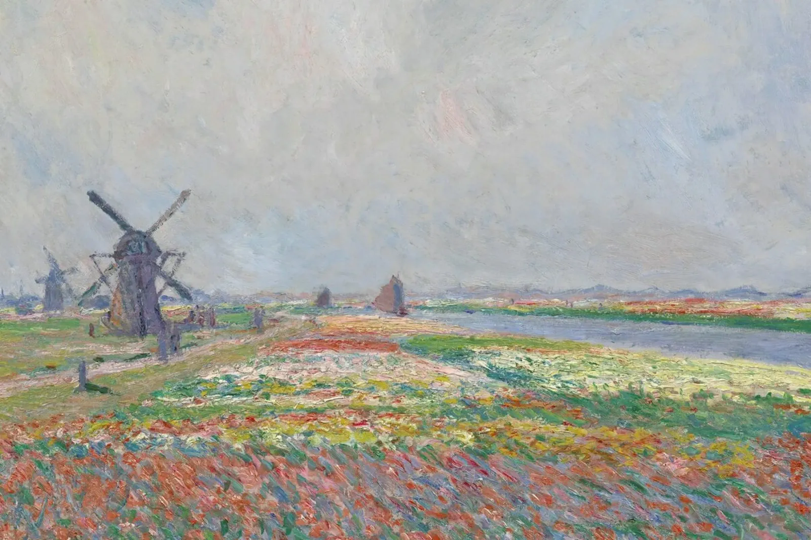 Monet - Tulip Fields near The Hague pellicola backlit da ARTOTHEK