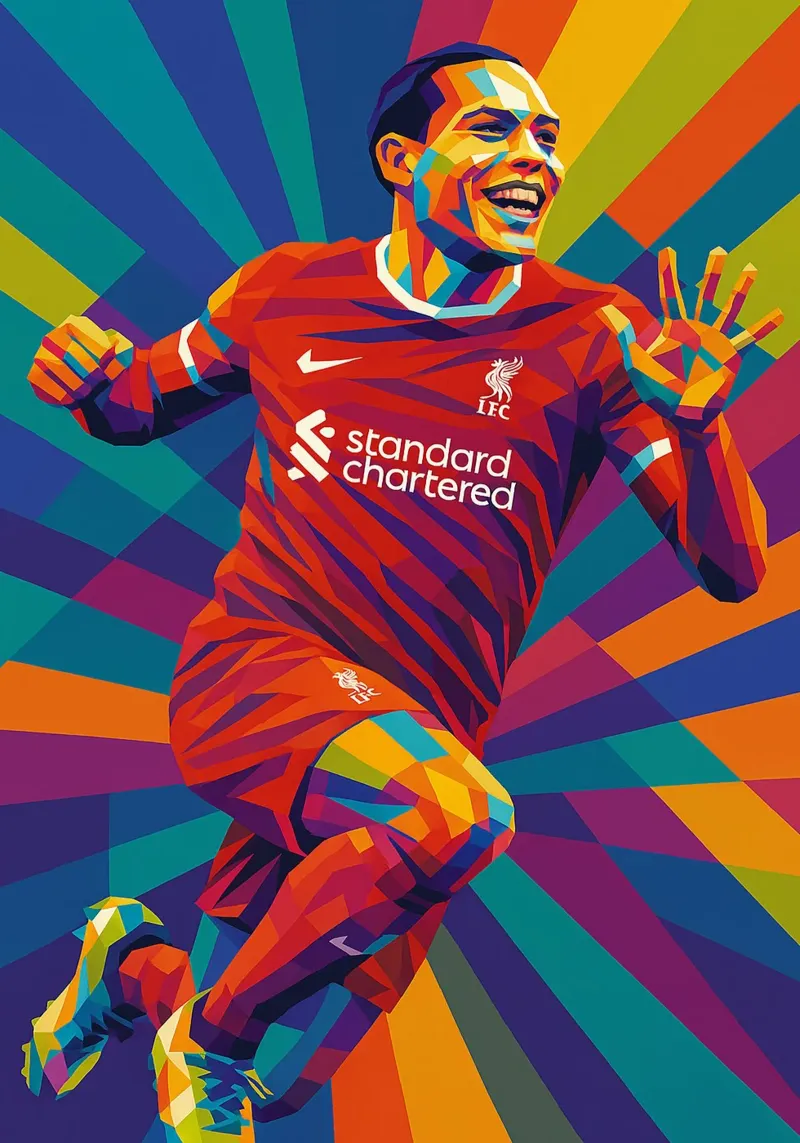 Virgil van Dijk pellicola backlit da HopeStudio