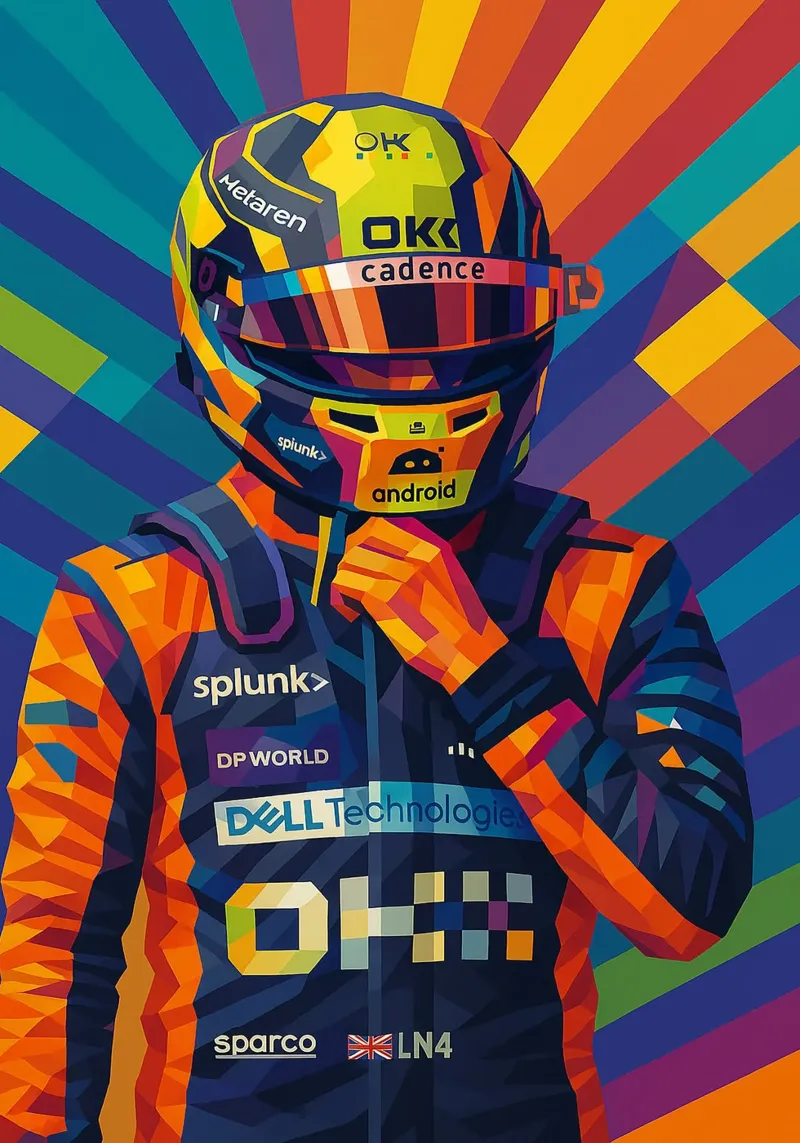 Lando Norris McLaren pellicola backlit da HopeStudio