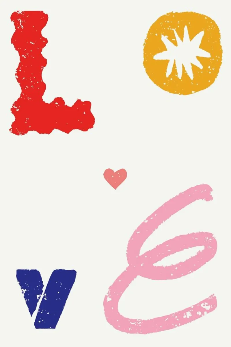 Love Scattered poster with plastic frame by Pure