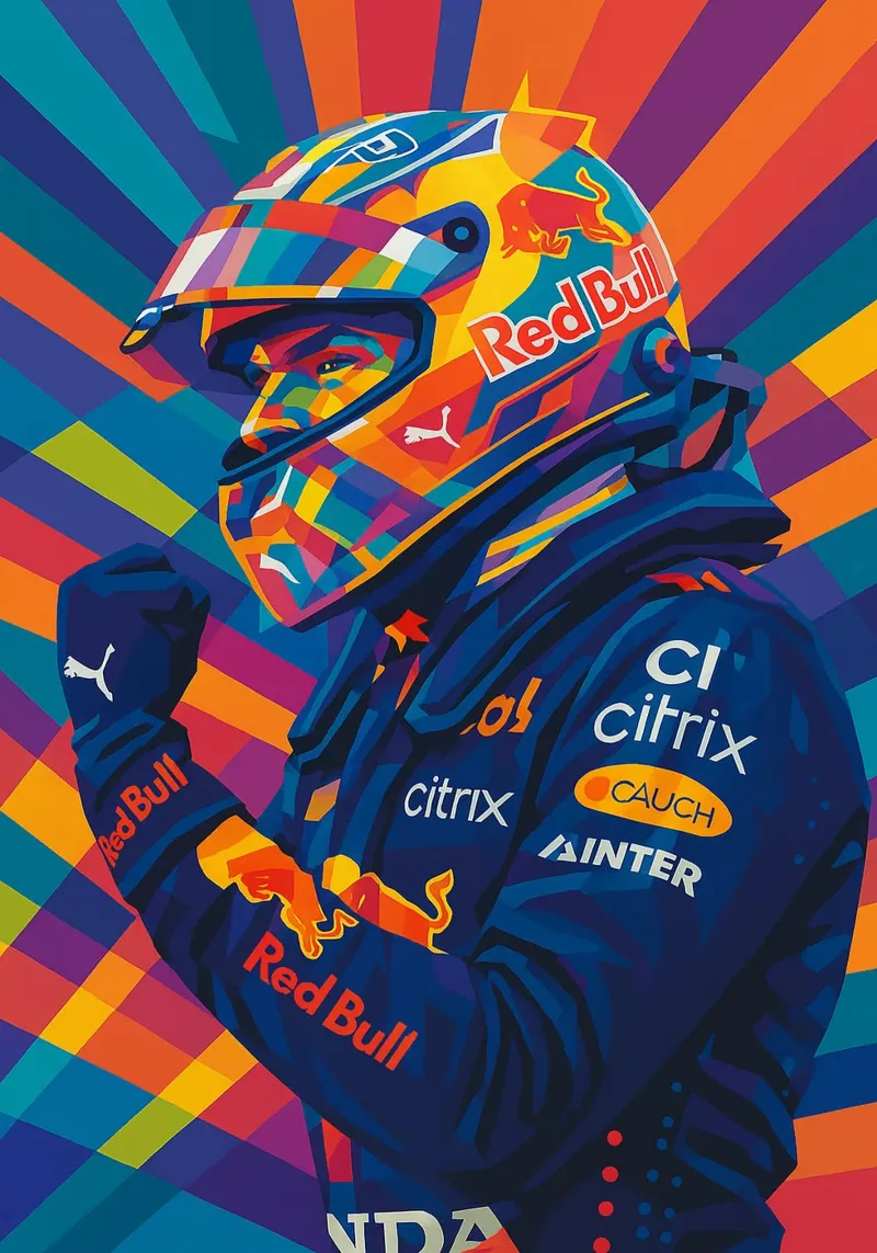 Max Verstappen Red Bull pellicola backlit da HopeStudio