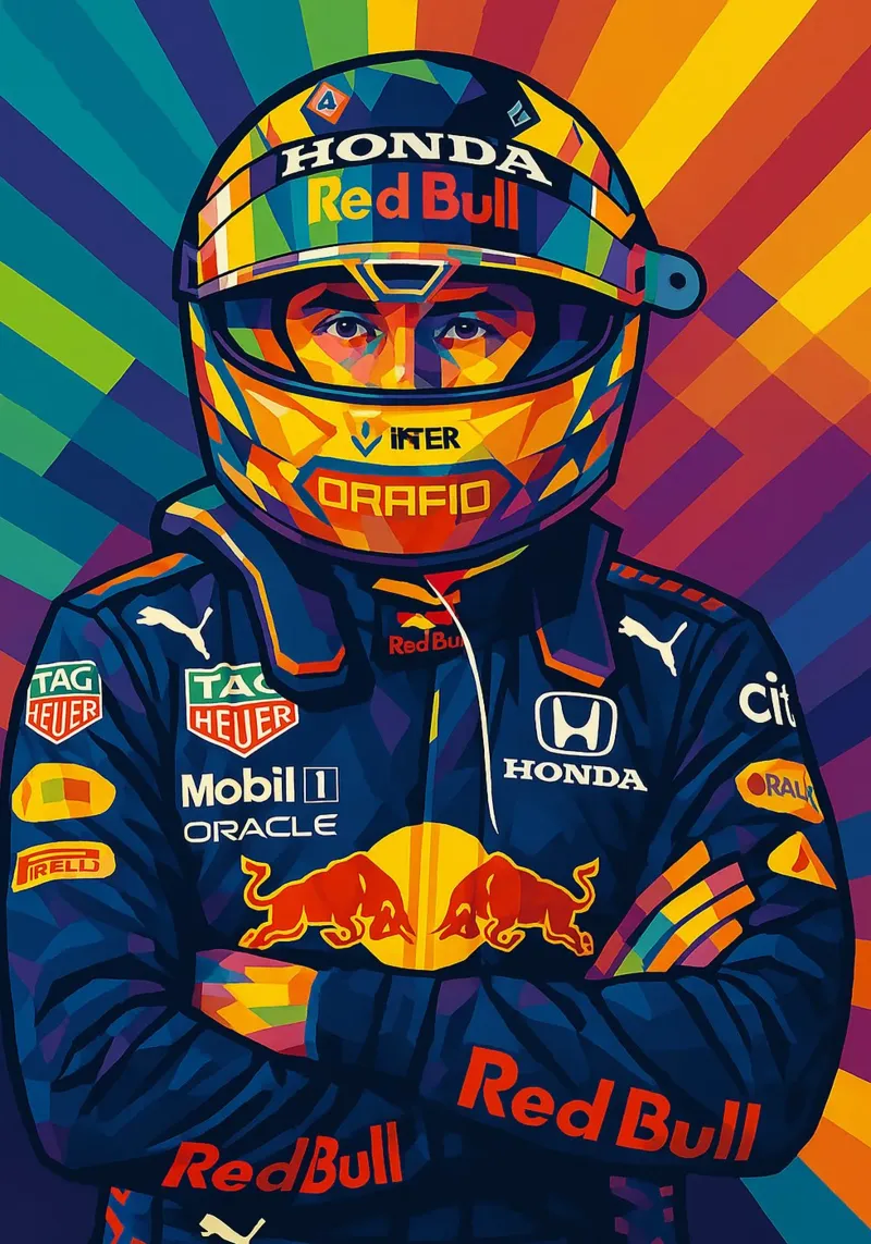 Sergio Perez Red Bull pellicola backlit da HopeStudio