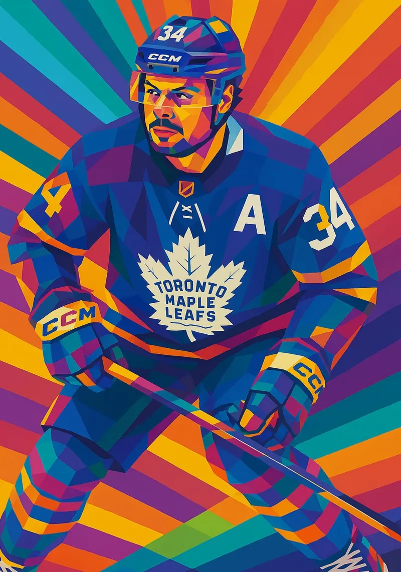 Auston Matthews pellicola backlit da HopeStudio