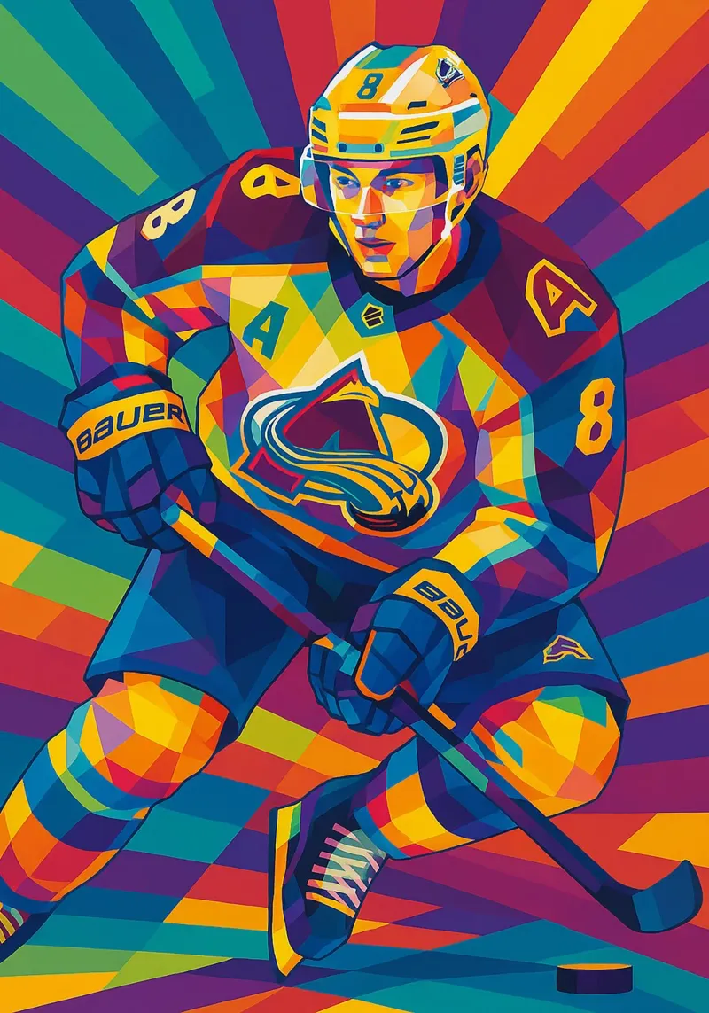 Cale Makar alluminio dibond da HopeStudio