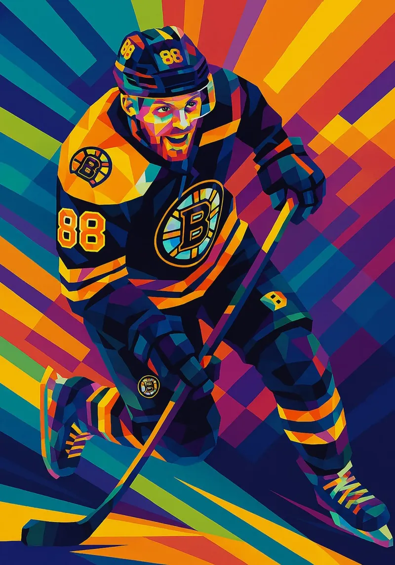 David Pastrnak pellicola backlit da HopeStudio