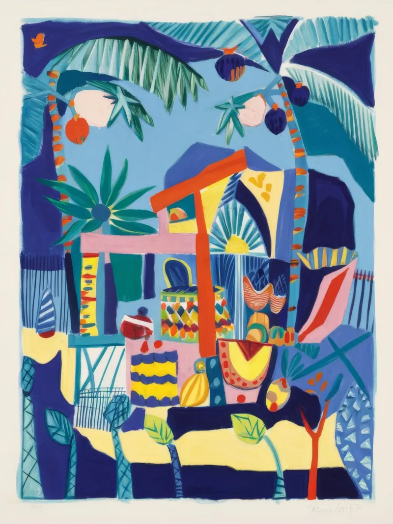 Abstracte kustsymfonie canvas van Beach Palette