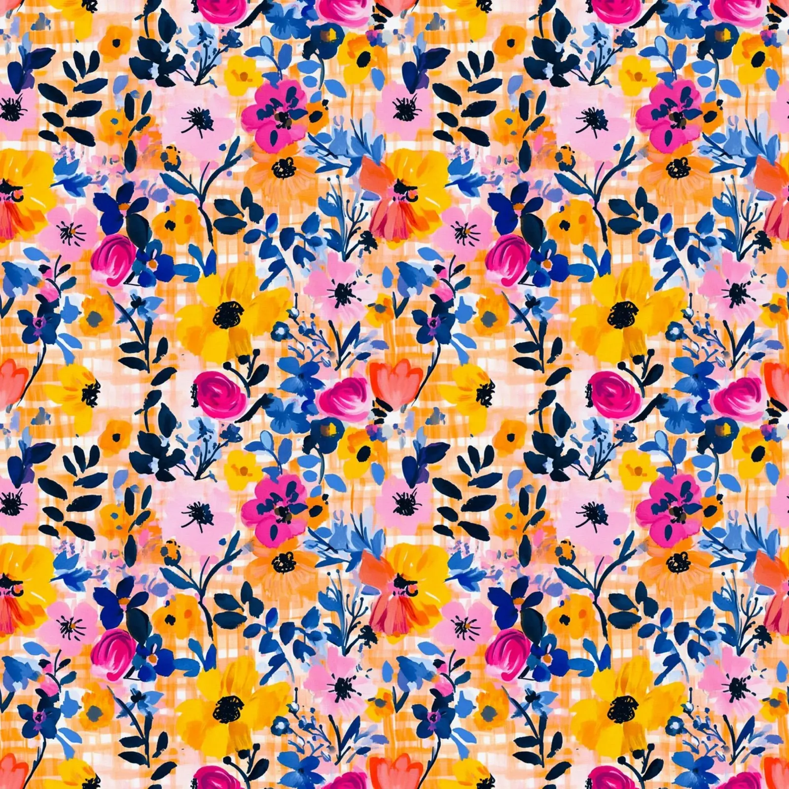 Happy Florals aluminium-dibond van Sunflower Soul Studio