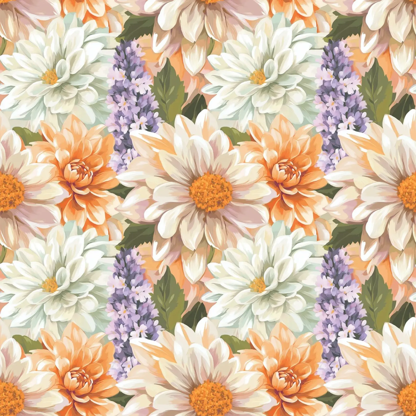 Pastel Flowers poster da Sunflower Soul Studio