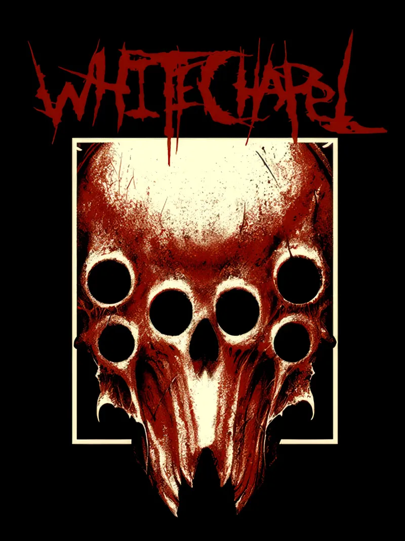Whitechapel - Maglietta Zoomed Coal carta hahnemühle da Band Merch