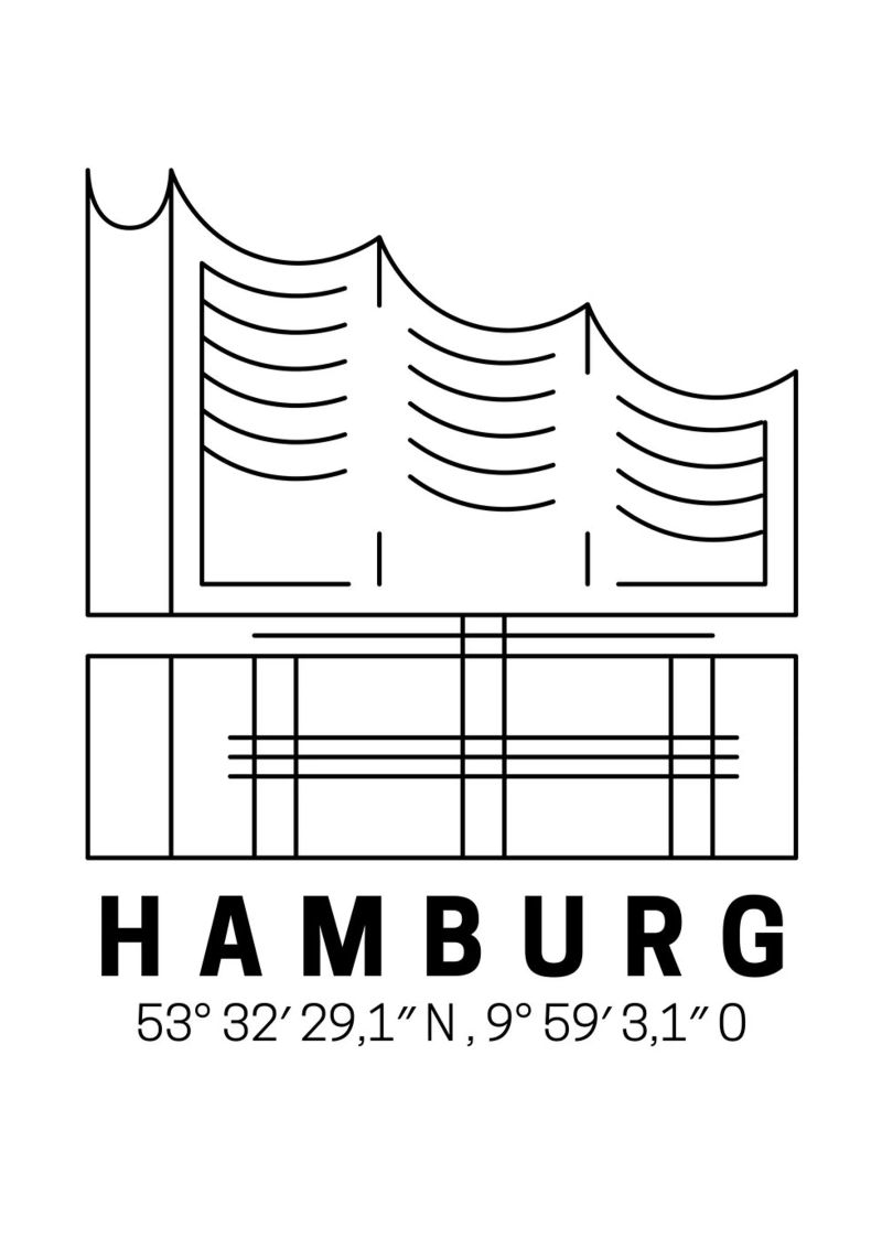 Hamburg Elphi poster da DigiWunderwerk