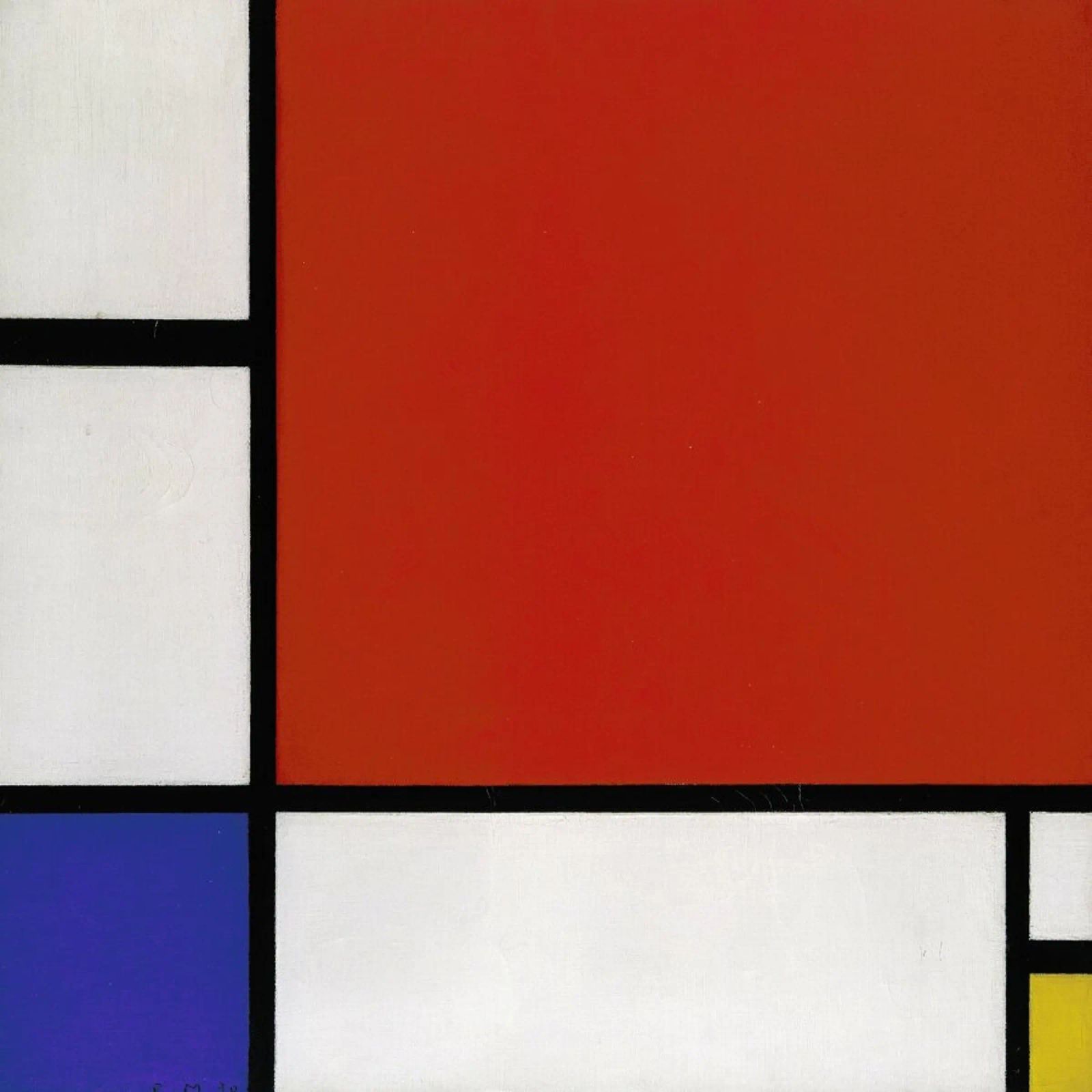 Mondrian - Composition with Red, Blue and Yellow pellicola backlit da ARTOTHEK