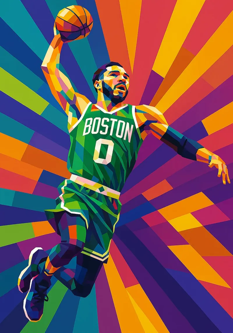 Jayson Tatum pellicola backlit da HopeStudio
